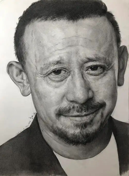 姜文超写实素描邪不压正手绘|插画|创作习作|当当当当周磊_原创作品