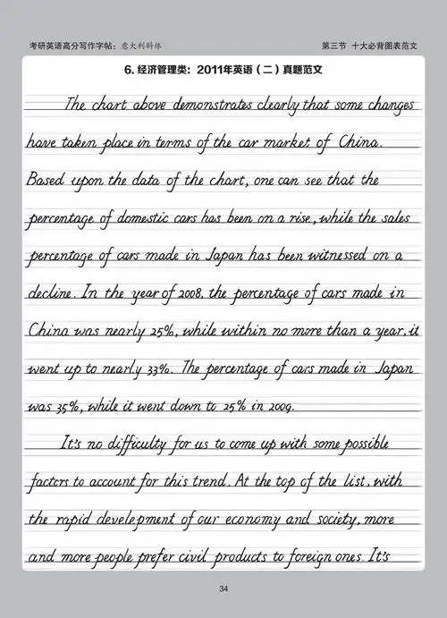 考研英语高分写作字帖:意大利斜体 王江涛 夏梅风【新东方专营店】