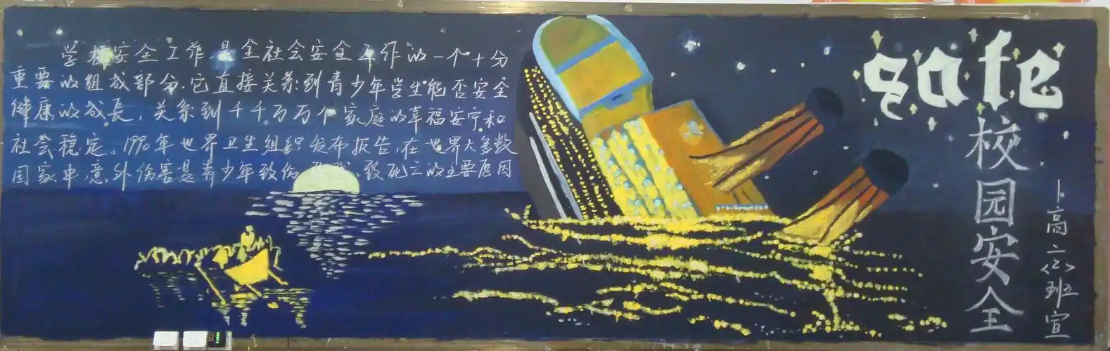 安全黑板报设计图案大全 假期安全黑板报设计图案大全