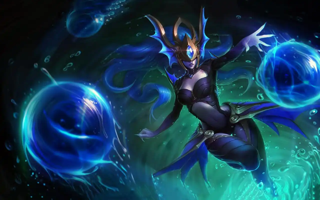 英雄联盟亚特兰蒂斯暗黑元首辛德拉桌面壁纸下载