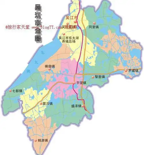 吴江市政区图