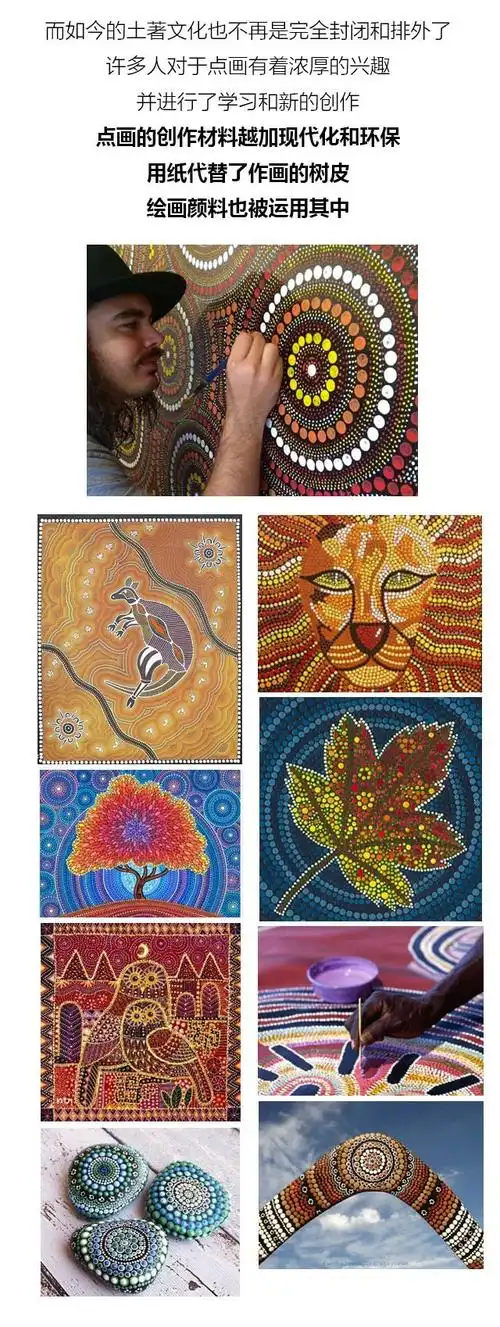 澳洲土著用点点作画难道不会得密集恐惧症嘛