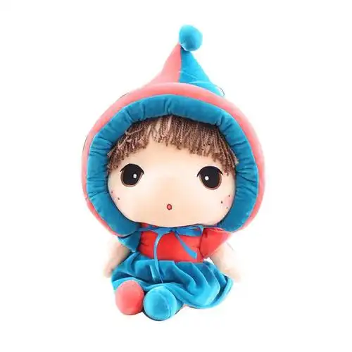 【毛绒/布艺蓝色裙子45厘米图片】毛绒玩具可爱卡通乐儿公仔玩偶小