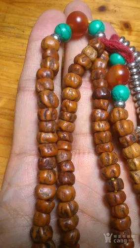 藏区寺庙老柏香籽佛珠(2)