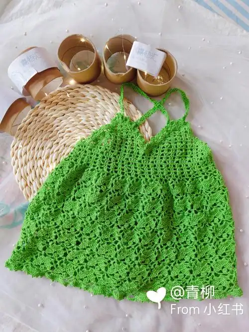 小童蕾丝吊带裙钩织附图解