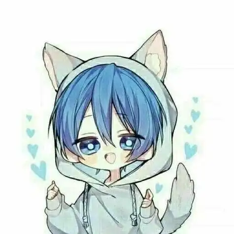 动漫男生头像团头动物可爱q版