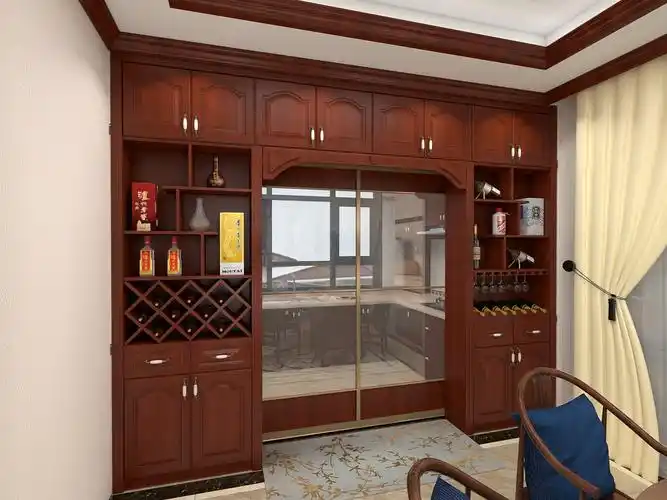 【隔断酒柜和橱柜】昆明都泽城邦厨房|装修设计方案效果