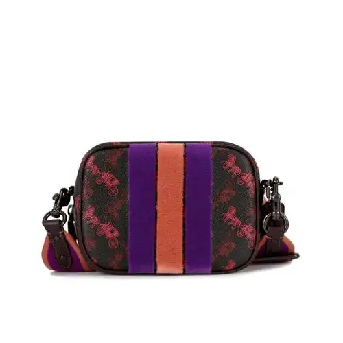 蔻驰coach奢侈品专柜款女士单肩包时尚休闲马车图腾相机包单肩包79368