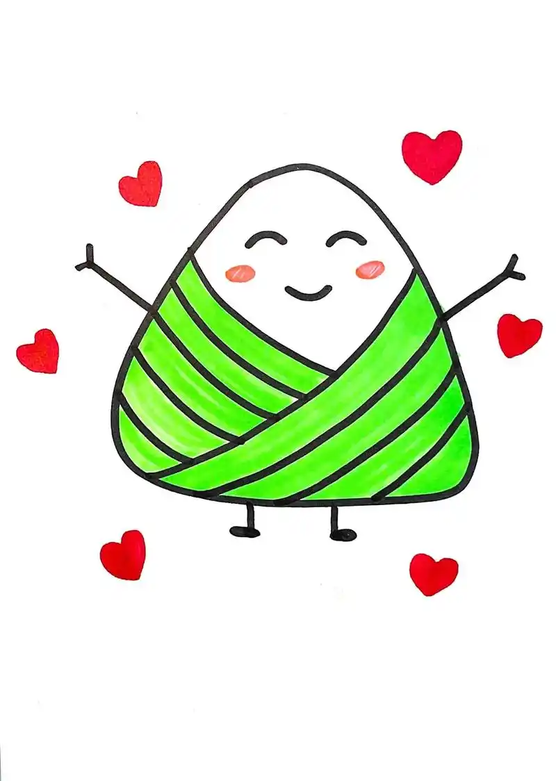 端午节粽子简笔画#端午节主题画 #端午节粽子卡通图片 #粽子 - 抖音