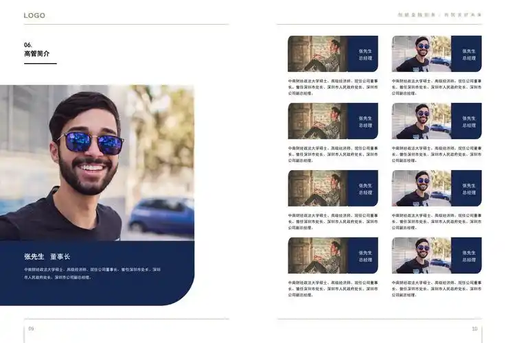 企业高管人物介绍【内页模板】