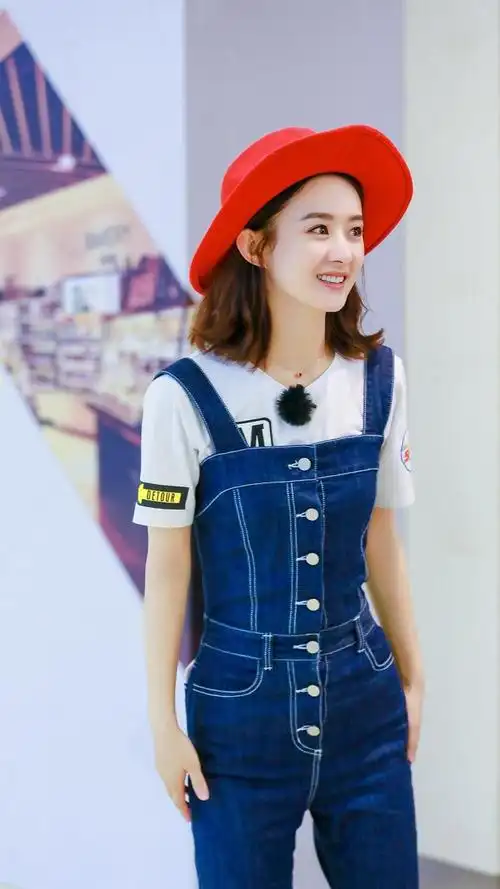 赵丽颖小红帽牛仔裤,高清图片,手机锁屏桌面-壁纸族