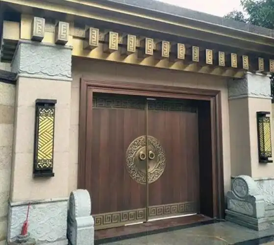 新中式别墅入户大门门头设计要注意些什么