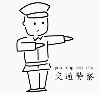 警察简笔画