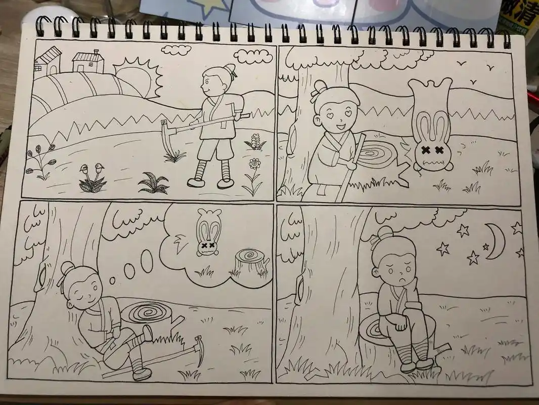 守株待兔连环画 嗯…有点怪怪的04