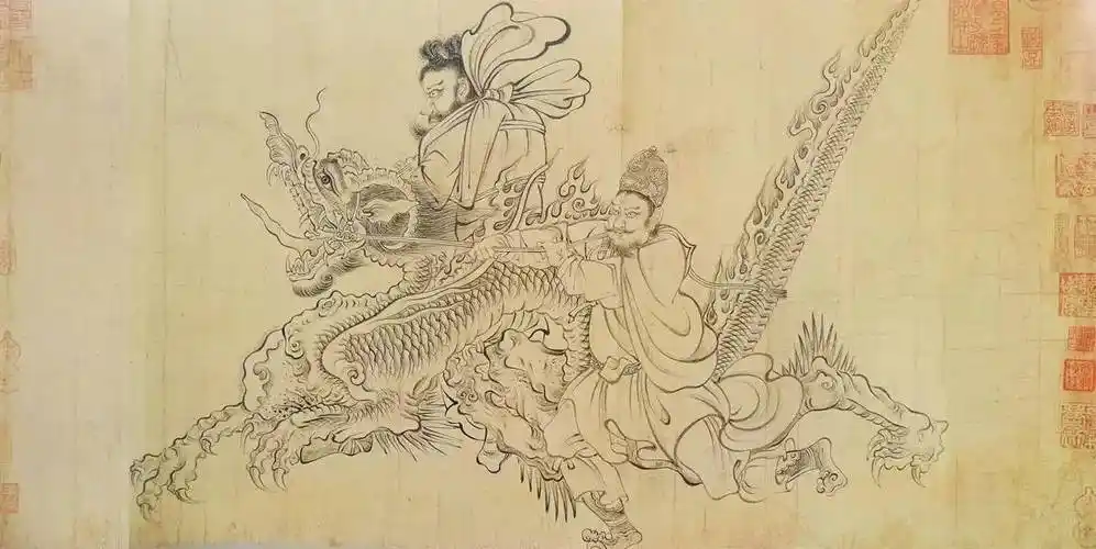 唐吴道子送子天王图长卷高清赏析