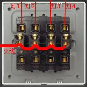 四开一灯控制口一开一一并接线图