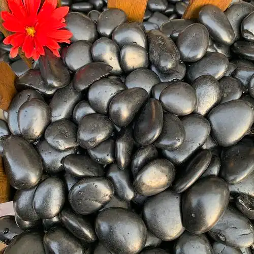 黑色石南宁雨花石鹅卵石花盆栽鱼缸小黑石子园艺铺地装饰园林石头