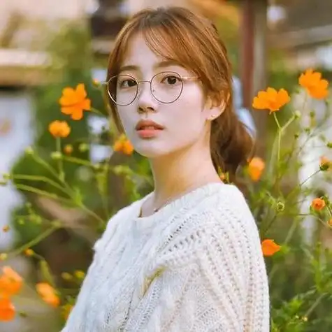 文艺清新眼镜女孩头像图片大全