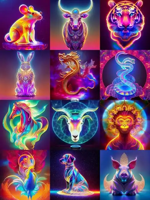 十二生肖插画之"洛可可艺术"