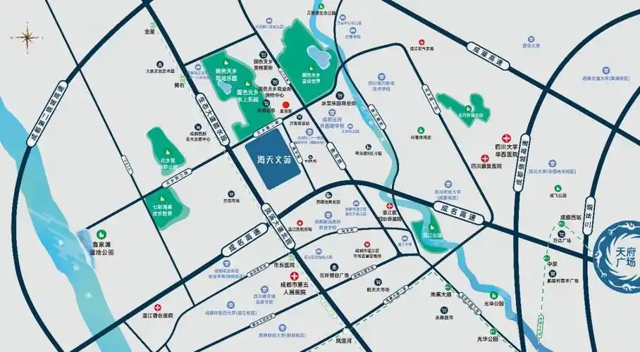 国色天香成熟商圈 地铁口的真洋房准现房 总价79万起_配套_温江区