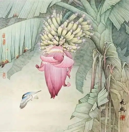 《香蕉花》52×52cm