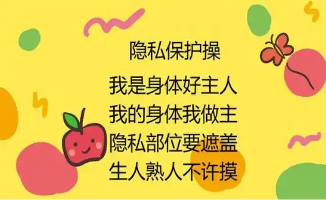 最后,请小朋友们牢记《隐私保护操》,来来来,跟我大声朗读一遍!