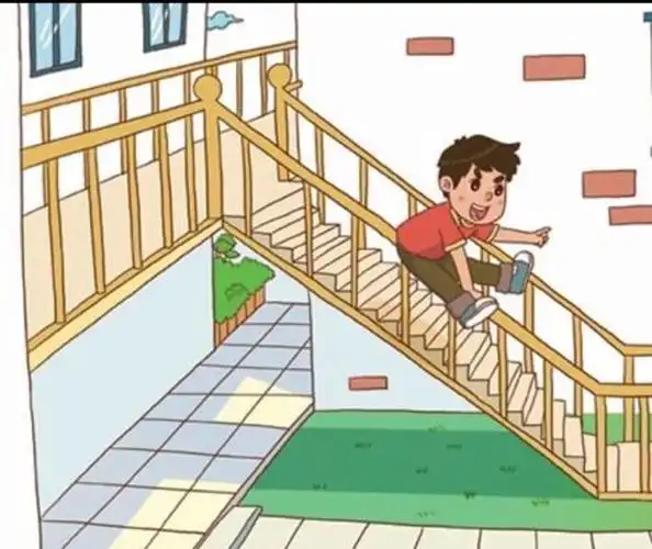 让幼儿了解上下楼梯正确方法. 2.