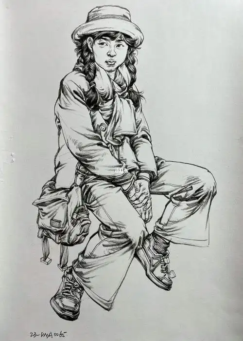 每日速写坐姿临摹稿