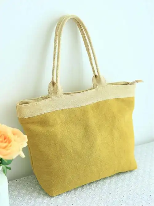 原创设计新款包包布奏麻布手提单肩包