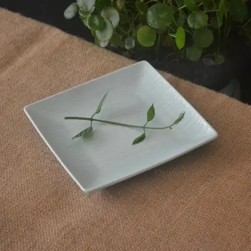 外贸原单尾货新骨瓷6寸日式家用盘子四方小菜盘