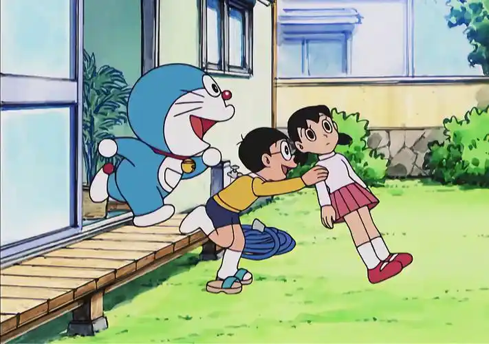 哆啦a梦:大雄用道具复制一个静香,还复制一辆跑车,在空中兜风