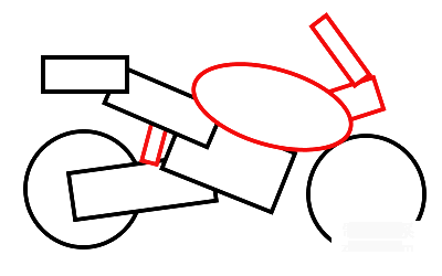 幼儿园儿童简单简笔画图片大全手绘摩托车的简笔画画法