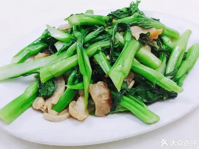 猪油渣炒菜心图片