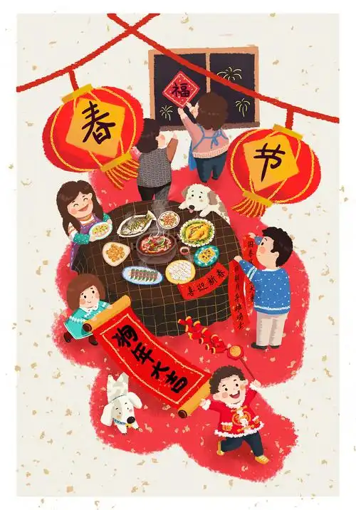 春节|插画|儿童插画|大丸子兔加 - 原创作品 - 站酷 (zcool)