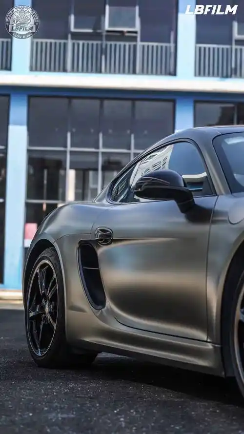 保时捷718-lb改色膜电光金棕,独特的大气和成熟稳重的气质