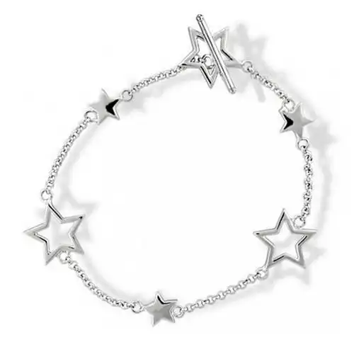 solid star toggle bracelet - buy stars bracelet,sterling silver