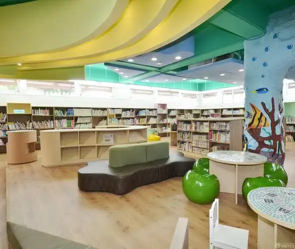 儿童图书馆室内吊顶造型设计效果图片欣赏