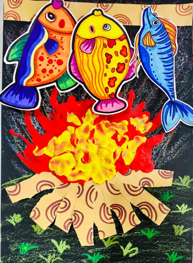 创意美术:烤鱼(原创)