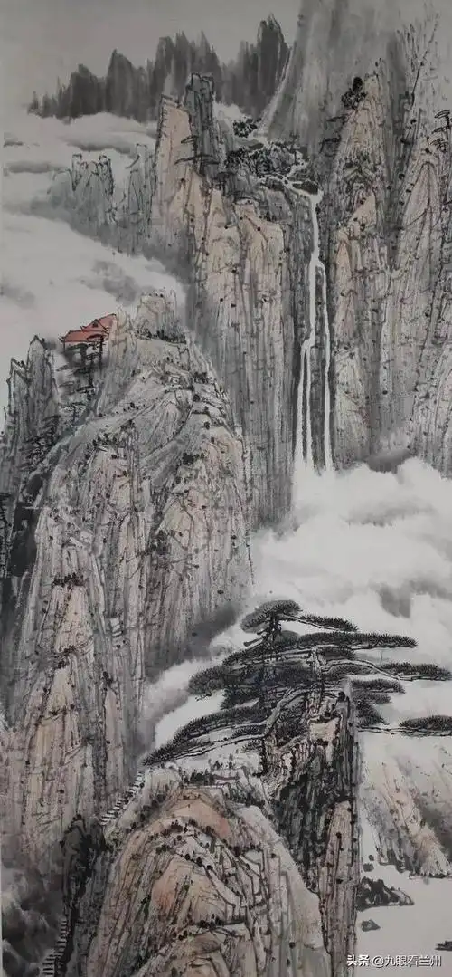 童乃寿山水画作品笔墨老辣氤氲淋漓气势恢宏浑然苍茫