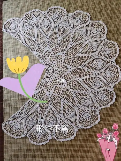 菠萝花披肩成品展示