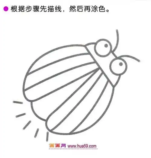 萤火虫提着小灯笼的简笔画
