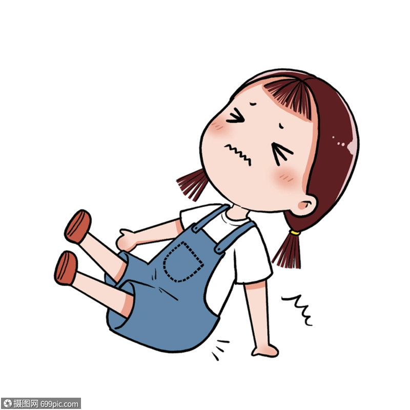 摔倒的女孩