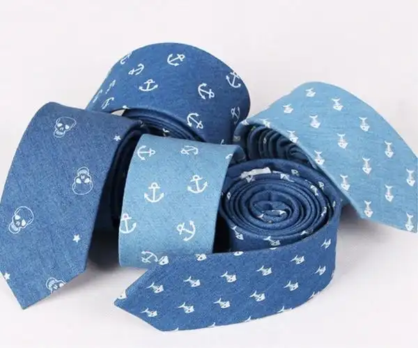 free shipping necktie fashionable casual cotton denim neck tie
