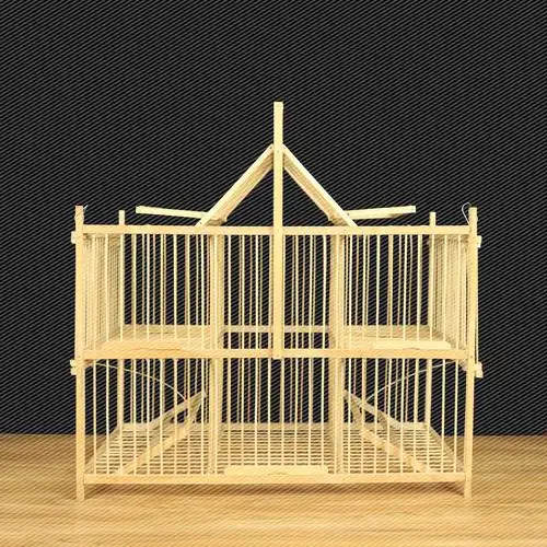一折捕鸟笼_竹制麻雀自动蜡嘴翻转鸟笼伯劳养打踏拍画眉笼竹制捕鱼笼