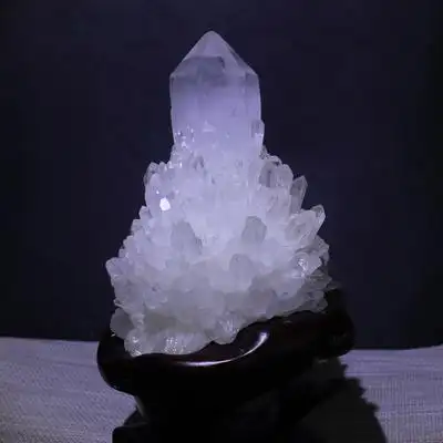 天然白水晶摆件骨干水晶簇一物一图 家居摆件 净化消磁矿晶矿标