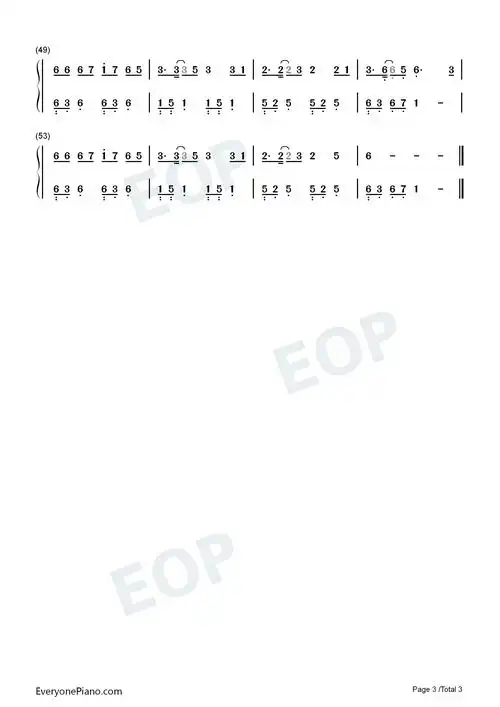 不甘-你让我独自斟满这碗红尘的酒-抖音双手简谱预览3