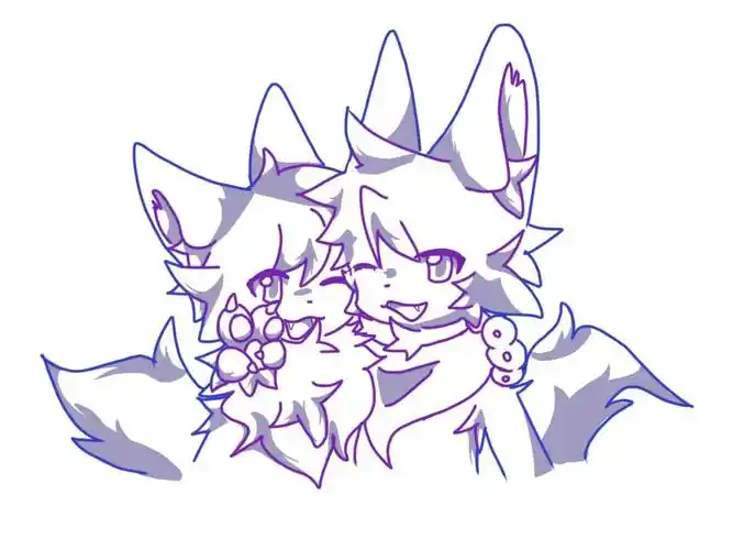 模板  #兽设模板  #儿童画  #自信小孩