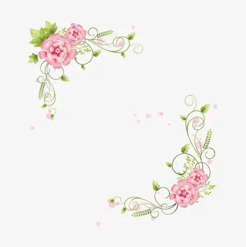 精美花藤边框鲜花花藤下载