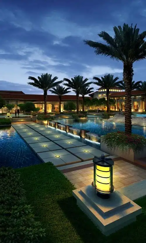 酒店室外景观效果psd素材