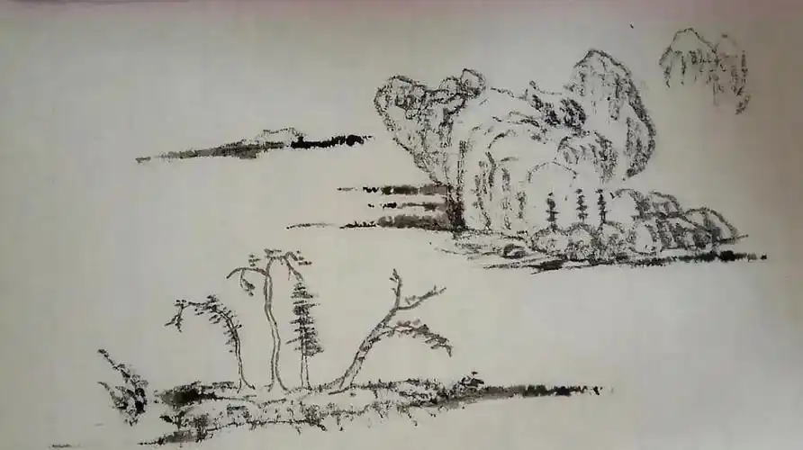 国画山水怎么画简单?